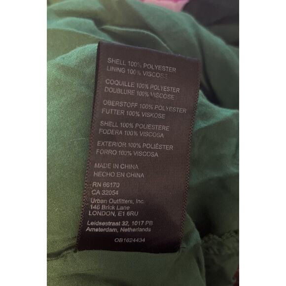 Anthropologie Size 6 Maeve Pleated Long Dress V Neck Green Floral Wedding Date - Picture 14 of 14